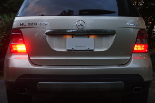 The rear fog lights on a Mercedes W164 ML 320 CDI 4matic (US version)
